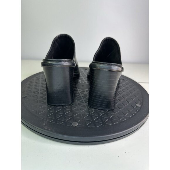 VTG Guess Chunky Mule Loafers Black Open Square Toe Y2K 90s Sandals Sz 7.5 M - Picture 4 of 10